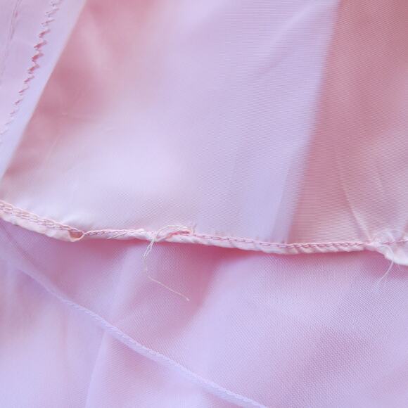 VINTAGE 1970's Formal Ball Gown Size 7 Halter Sequins Tulle Pink Barbie Glam - Picture 11 of 12